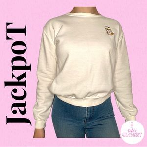 Jackpot Shibu White Short Sweater.
